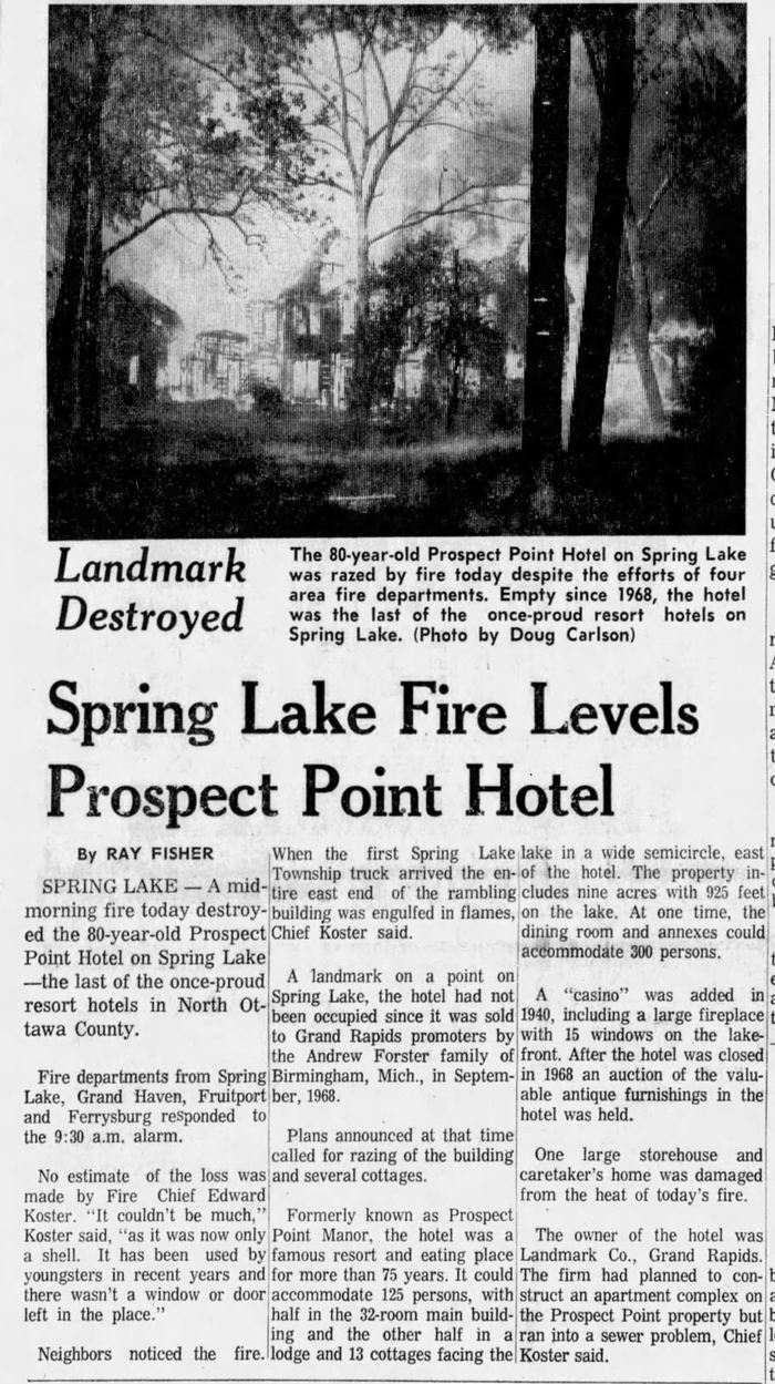 Prospect Point - June 1971 Fire